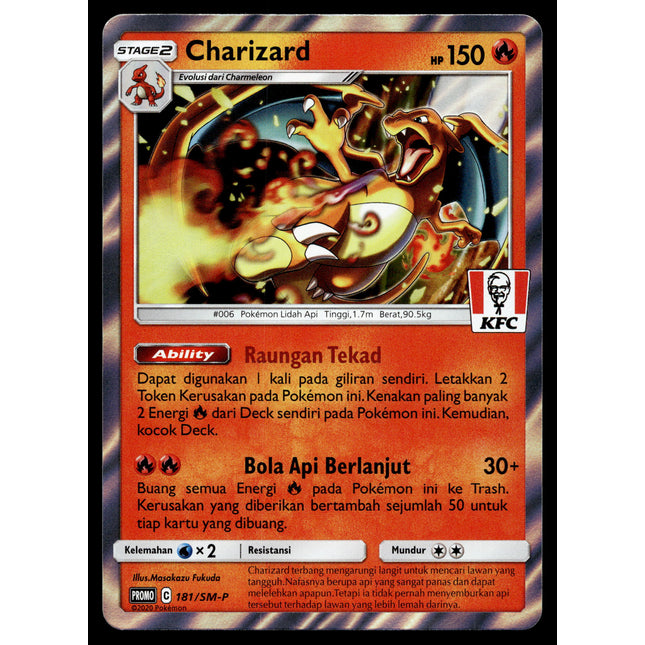 Charizard - 181/SM-P - PSA NM - Indonesian - KFC - Promo - Pokemon - A1-24