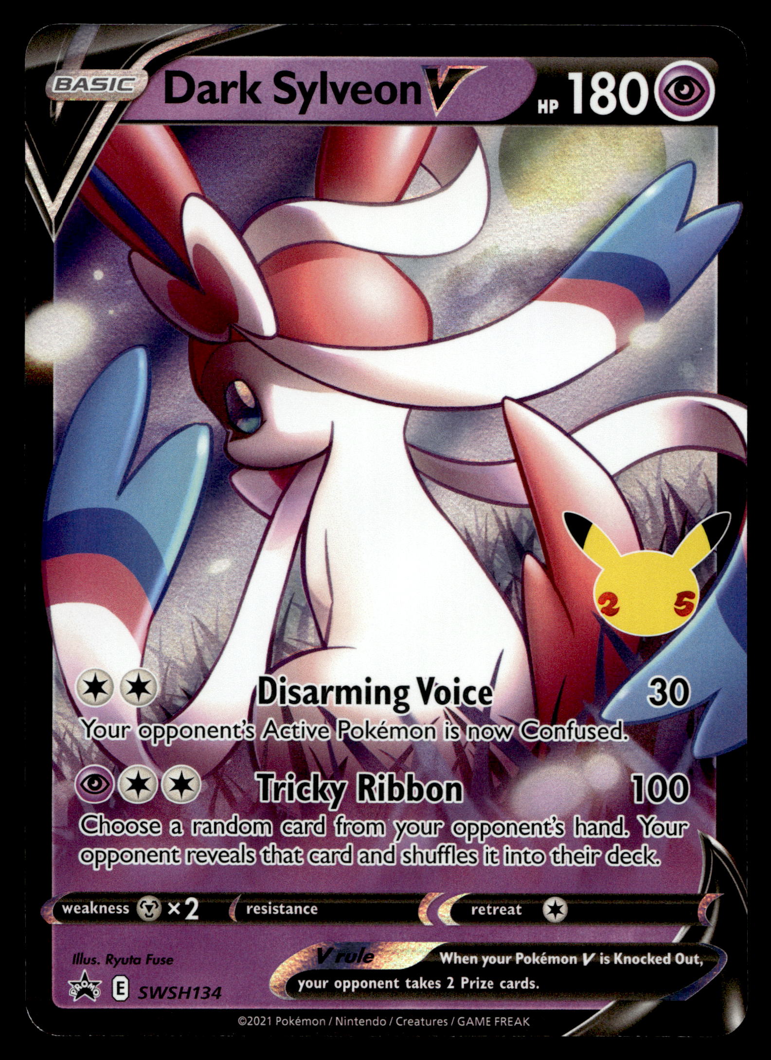 Dark Sylveon V - SWSH134 - NM - Ultra Rare - Promo - Pokemon