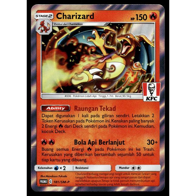 Charizard - 181/SM-P - PSA NM - Indonesian - KFC - Promo - Pokemon - A1-35