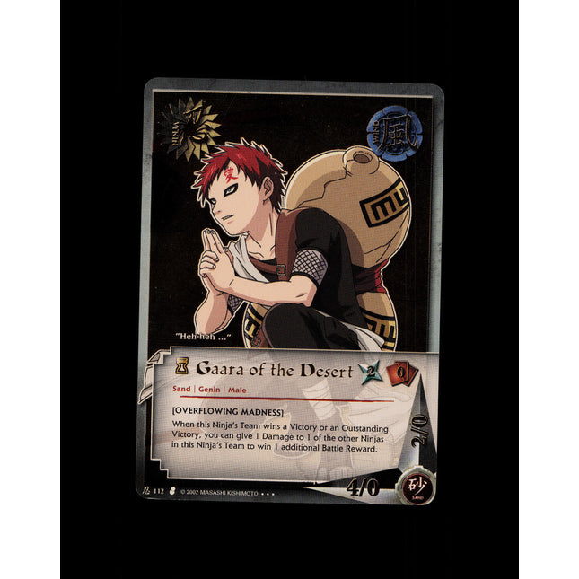 Gaara of the Desert - 112 - NM - Unlimited - Foil - Naruto CCG - E1-106