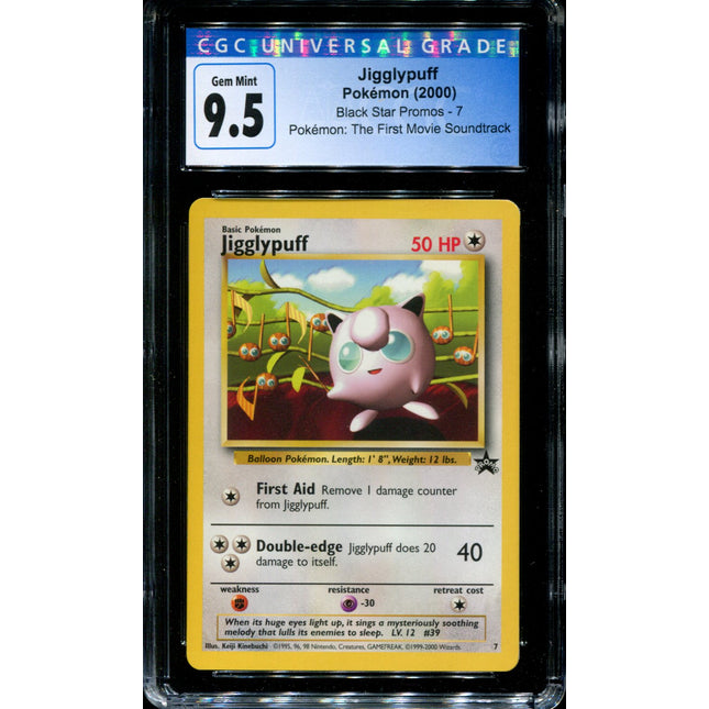 Jigglypuff - 7 - CGC 9.5 - Black Star Promo - First Movie Soundtrack - Pokemon - 54091