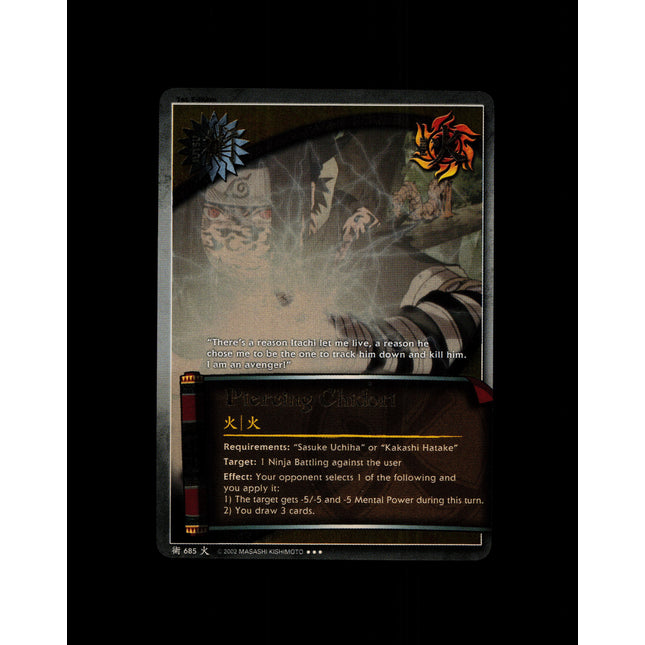 Piercing Chidori - 685 - NM - 1st Edition - Foil - Naruto CCG - D4-177