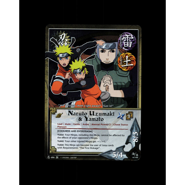Naruto Uzumaki & Yamato - 686 - NM - 1st Edition - Foil - Naruto CCG - D3-76