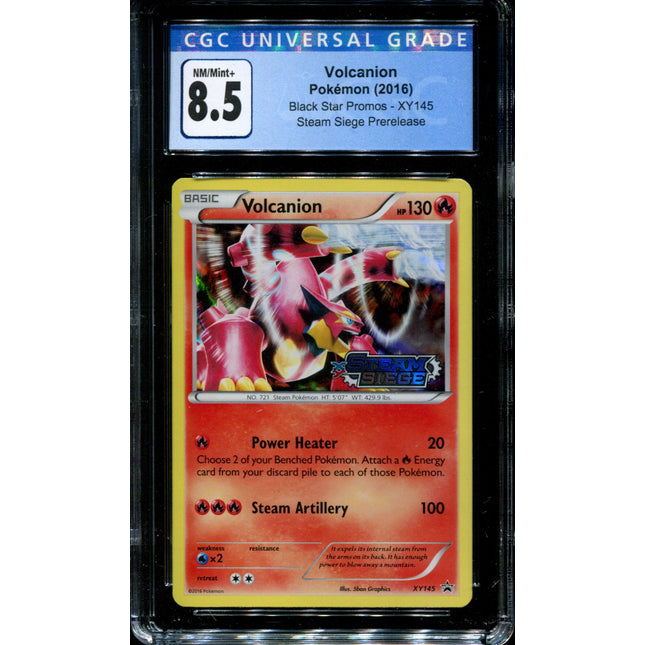 Volcanion - XY145 - CGC 8.5 - Black Star Promos - Steam Siege Prerelease - Pokemon - 48402