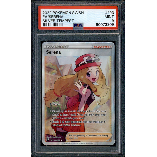 Serena - 193/195 - PSA 9 - Full Art - Silver Tempest - Pokemon - 73309
