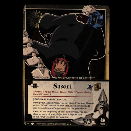 Sasori - 481 - NM - 1st Edition - Foil - Naruto CCG - D4-150