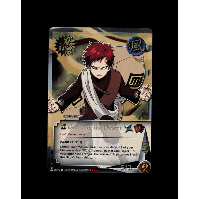 Gaara of the Desert - us070 - NM - Foil - Promo - Naruto CCG - E1-121