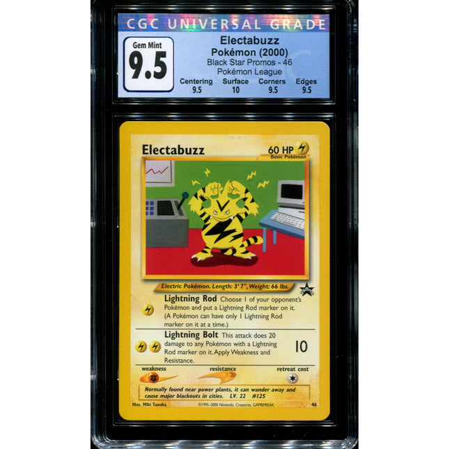 Electabuzz - 46 - CGC 9.5 Gem Mint - Black Star Promo - 36813