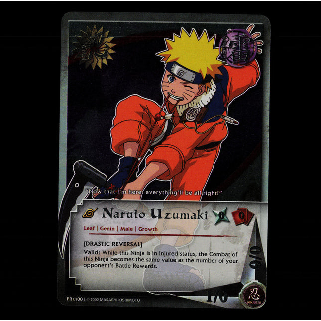 Naruto Uzumaki - PR us001 - NM - Foil - Promo - Naruto CCG - E1-54