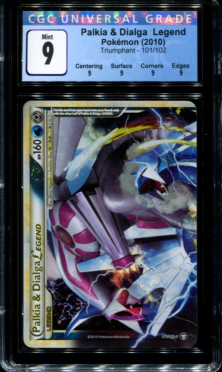 Palkia & Dialga Legend Top - 101/102 - CGC 9 - Ultra Rare