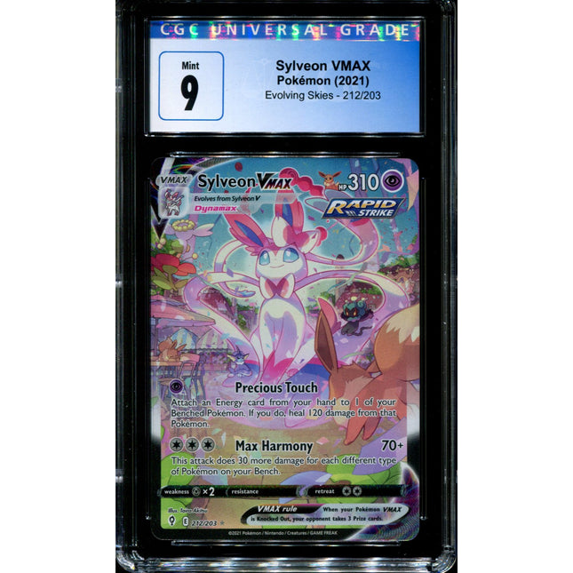 Sylveon VMAX - 212/203 - CGC 9 - Alternate Art - Evolving Skies - Pokemon - 59090