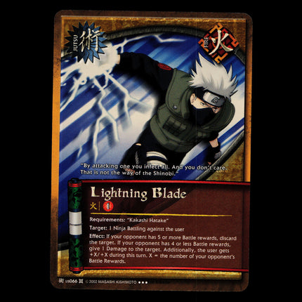 Lightning Blade - us066 - NM - 1st Edition - Super Rare Foil - Naruto CCG - D3-60