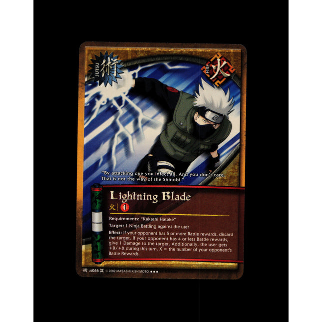 Lightning Blade - us066 - NM - 1st Edition - Super Rare Foil - Naruto CCG - D3-60