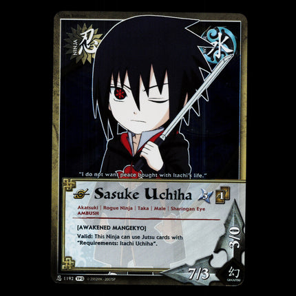 Sasuke Ichiha - 1192 - NM - 1st Edition Foil - TP3 - Naruto CCG - D4-184