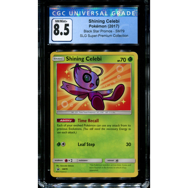 Shining Celebi - SM79 - CGC 8.5 - Black Star Promo - Shining Legends - Pokemon -  15145