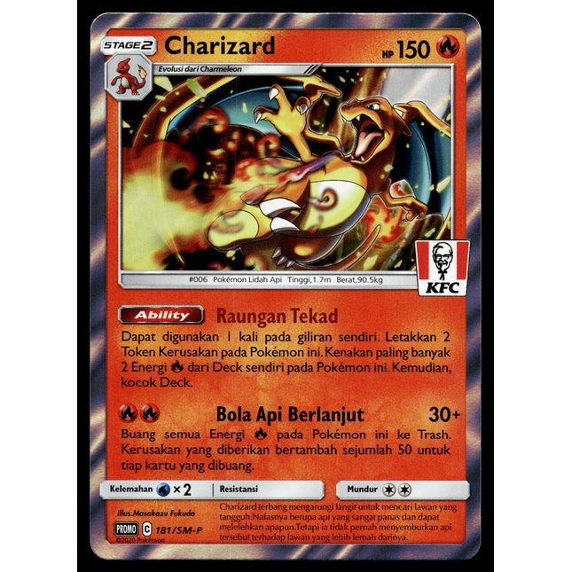Charizard - 181/SM-P - PSA NM - Indonesian - KFC - Promo - Pokemon - A1-30