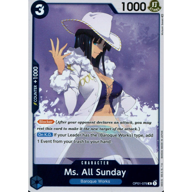 Ms. All Sunday - OP01-079 - Rare - English - One Piece TCG OP-01