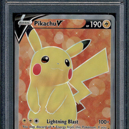 Pikachu V - 157/172 - PSA 9 - Full Art - Brilliant Stars - Pokemon - 68789