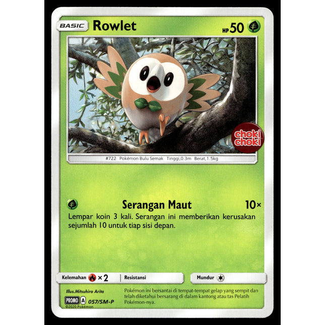 Rowlet - 057/SM-P - NM - Indonesian Choki Choki - Promo - Pokemon - B1-51