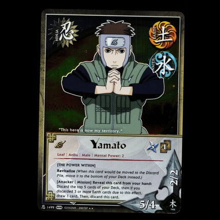 Yamato - 1499 - NM - Foil - S26 - Naruto CCG - E1-163