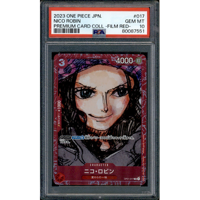 Nico Robin - OP01-017 - PSA 10 - Film Red Collection - Promo - One Piece - 87551