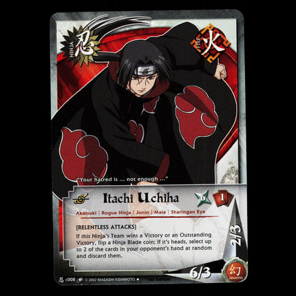 Itachi Uchiha - c008 - NM - 1st Edition - Promo - Naruto CCG - D4-189