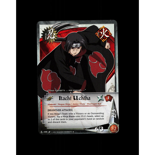 Itachi Uchiha - c008 - NM - 1st Edition - Promo - Naruto CCG - D4-189