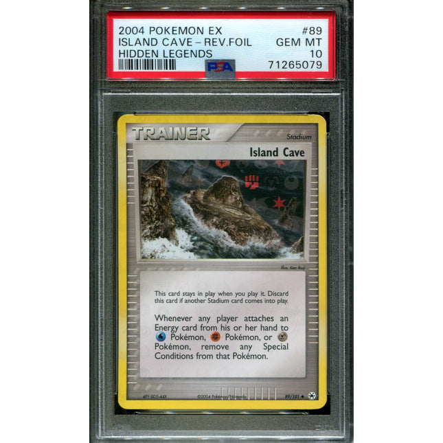 Island Cave - 89/101 - PSA 10 - Reverse Holo - Hidden Legends - Pokemon - 65079