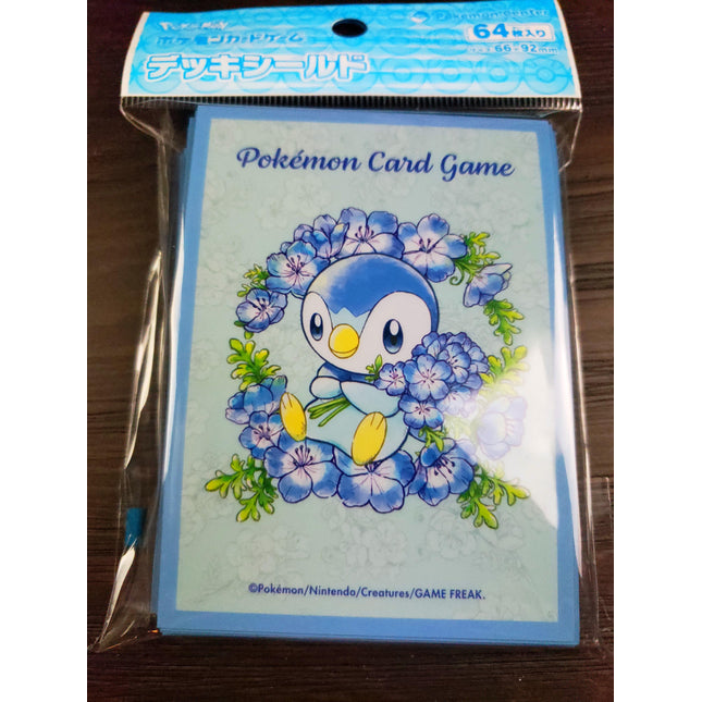 Piplup Blue Flower - Set of 64 Sleeves - Japanese - Pokemon Center