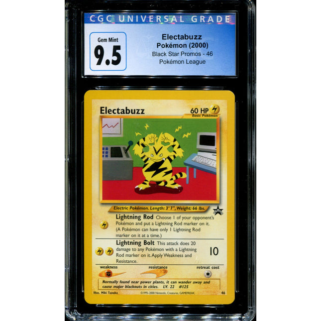 Electabuzz - 46 - CGC 9.5 - Black Star Promos - League - Pokemon - 92020