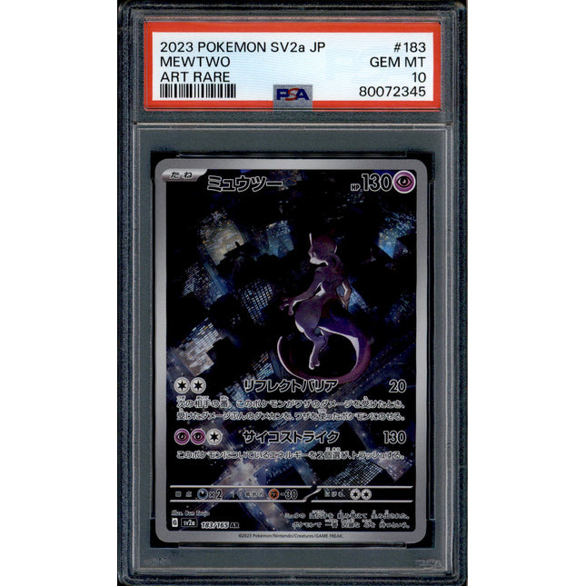 Mewtwo - 183/165 - PSA 10 - AR - SV2a - Pokemon - 72345