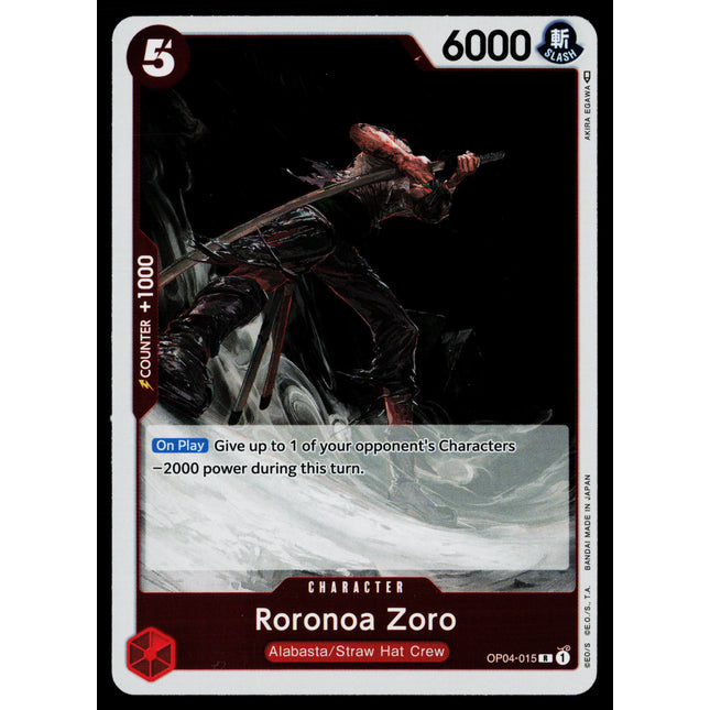 Roronoa Zoro - OP04-015 - NM - Rare - English OP04 - One Piece TCG