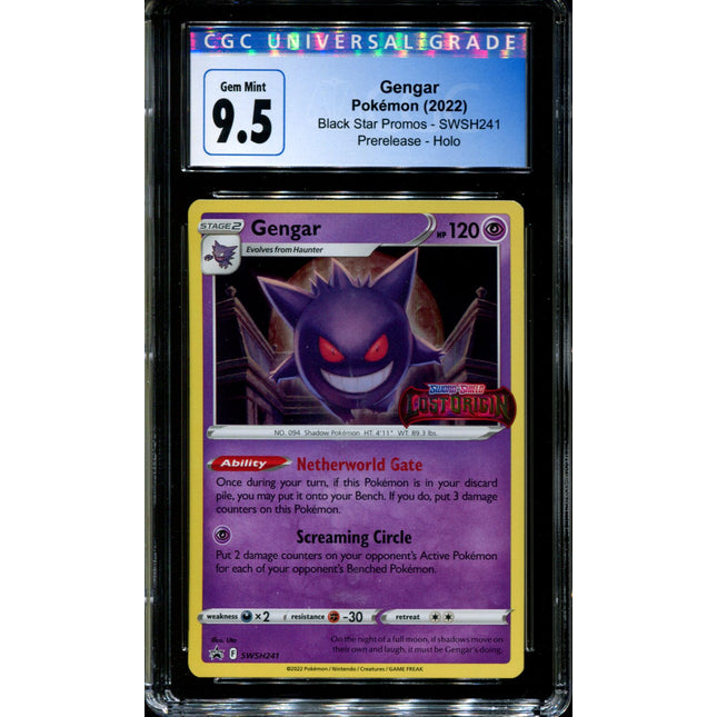 Gengar - SWSH241 - CGC 9.5 - Prerelease Holo - Black Star Promos - Pokemon - 58087