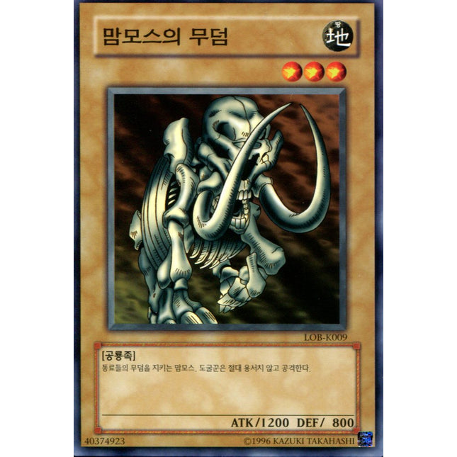 Mammoth Graveyard - LOB-K009 - Korean - Yu-Gi-Oh - Near Mint - Common - Legend of Blue Eyes White Dragon