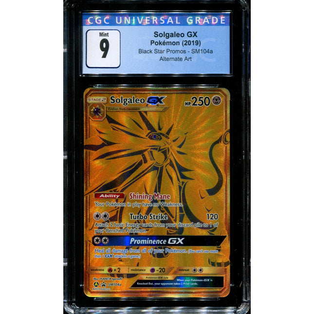 Solgaleo GX - SM104a - CGC 9 - Black Star Promos - Alternate Art - Pokemon - 35147