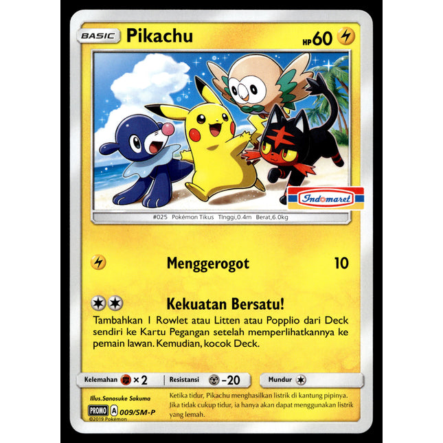 Pikachu - 009/SM-P - PSA NM - Indonesian - Indomart - Promo - Pokemon - A1-65