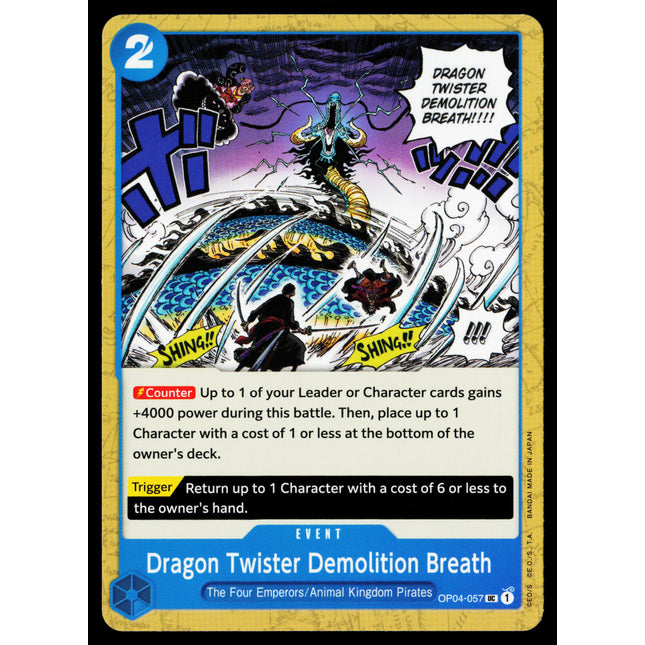 Dragon Twister Demolition Breath - OP04-057 - NM - Uncommon - English OP04 - One Piece TCG