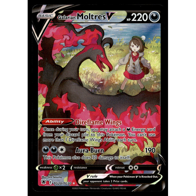 Galarian Moltres V - TG20/TG30 - NM - Character Rare - Astral Radiance - Pokemon - A9-111
