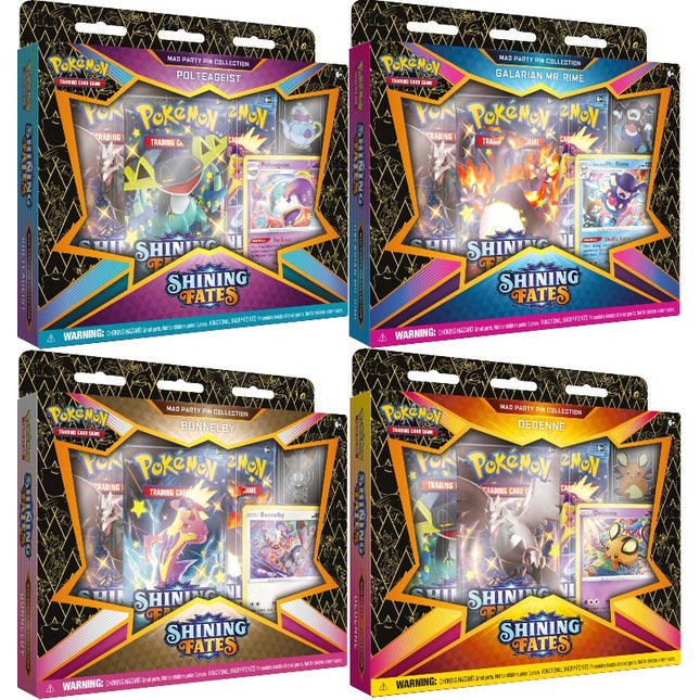 PREORDER - Shining Fates - Pokemon Pin Collection - Mad Party Random Box - Sealed - New