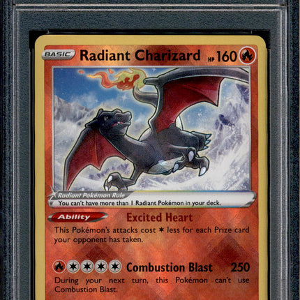 Radiant Charizard - 020/159 - PSA 9 - Reverse Holo - Crown Zenith - Pokemon - 76525