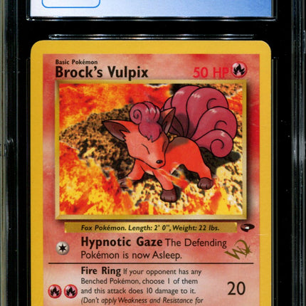 Brock's Vulpix - 37/132 - CGC 9 - Gym Challenge - Unlimited - W Stamp - Pokemon - 92052