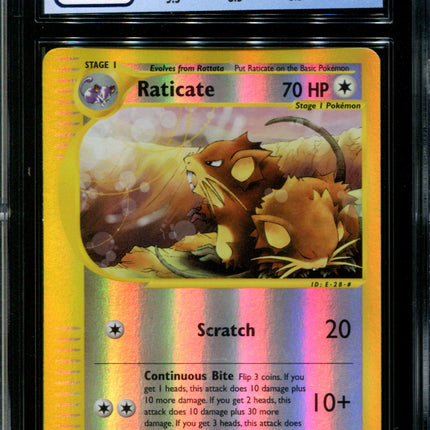 Raticate - 89/144 - CGC 8.5 - Reverse Holo - Skyridge - 36587