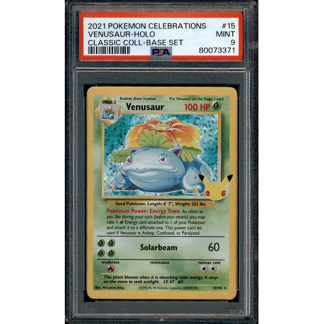 Venusaur - 15/102 - PSA 9 - Holo - Celebrations - Pokemon - 73371