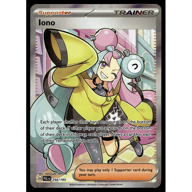 Iono - 254/193 - NM - Full Art - Paldea Evolved - Pokemon - A8-31