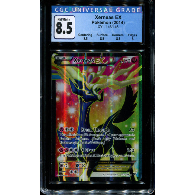 Xerneas EX - 146/146 - CGC 8.5 NM/Mint+ - XY Base Set - 02057