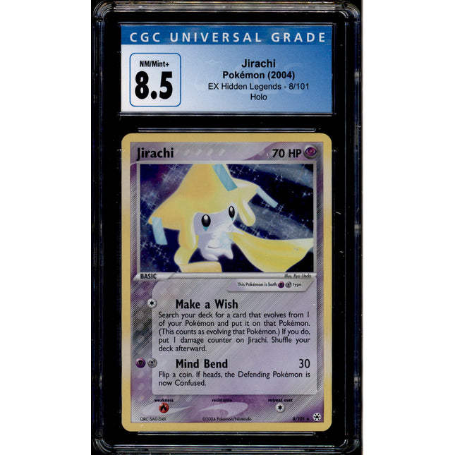 Jirachi - 8/101 - CGC 8.5 - Hidden Legends - Holo - Pokemon - 83021