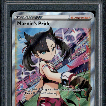 Marnie's Pride - 171/172 - PSA 9 - Full Art - Brilliant Stars - Pokemon - 76463