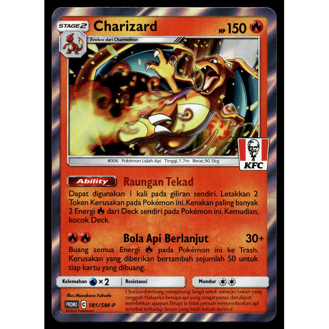 Charizard - 181/SM-P - PSA NM - Indonesian - KFC - Promo - Pokemon - A1-31