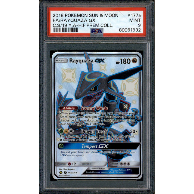 Rayquaza GX - 177a/168 - PSA 9 - Shiny GX - Hidden Fates - Pokemon - 61932