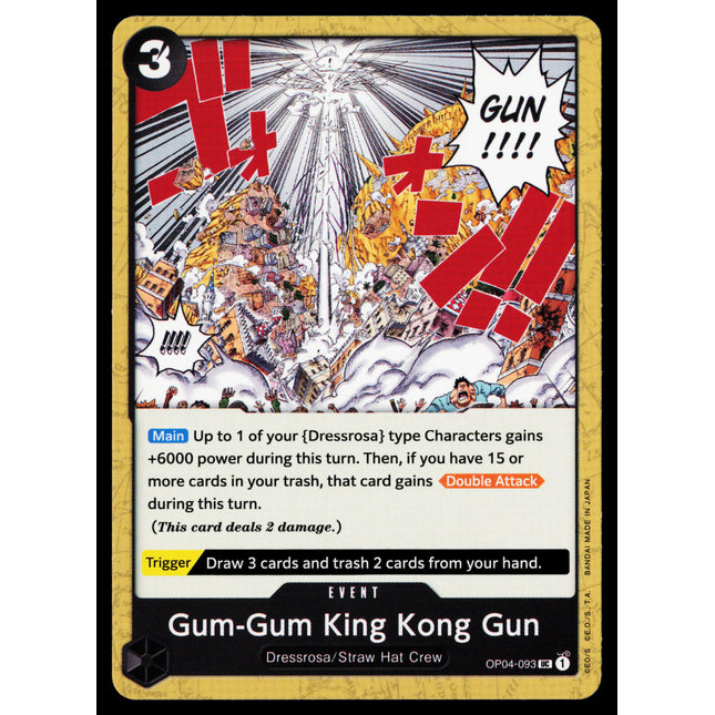 Gum-Gum King Kong Gun - OP04-093 - NM - Uncommon - English OP04 - One Piece TCG